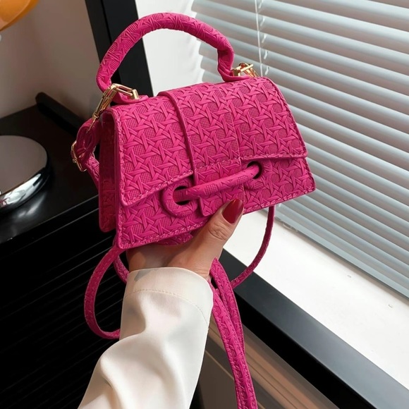 Hot Pink Mini Purse with Adjustable Crossbody Strap - Picture 1 of 8